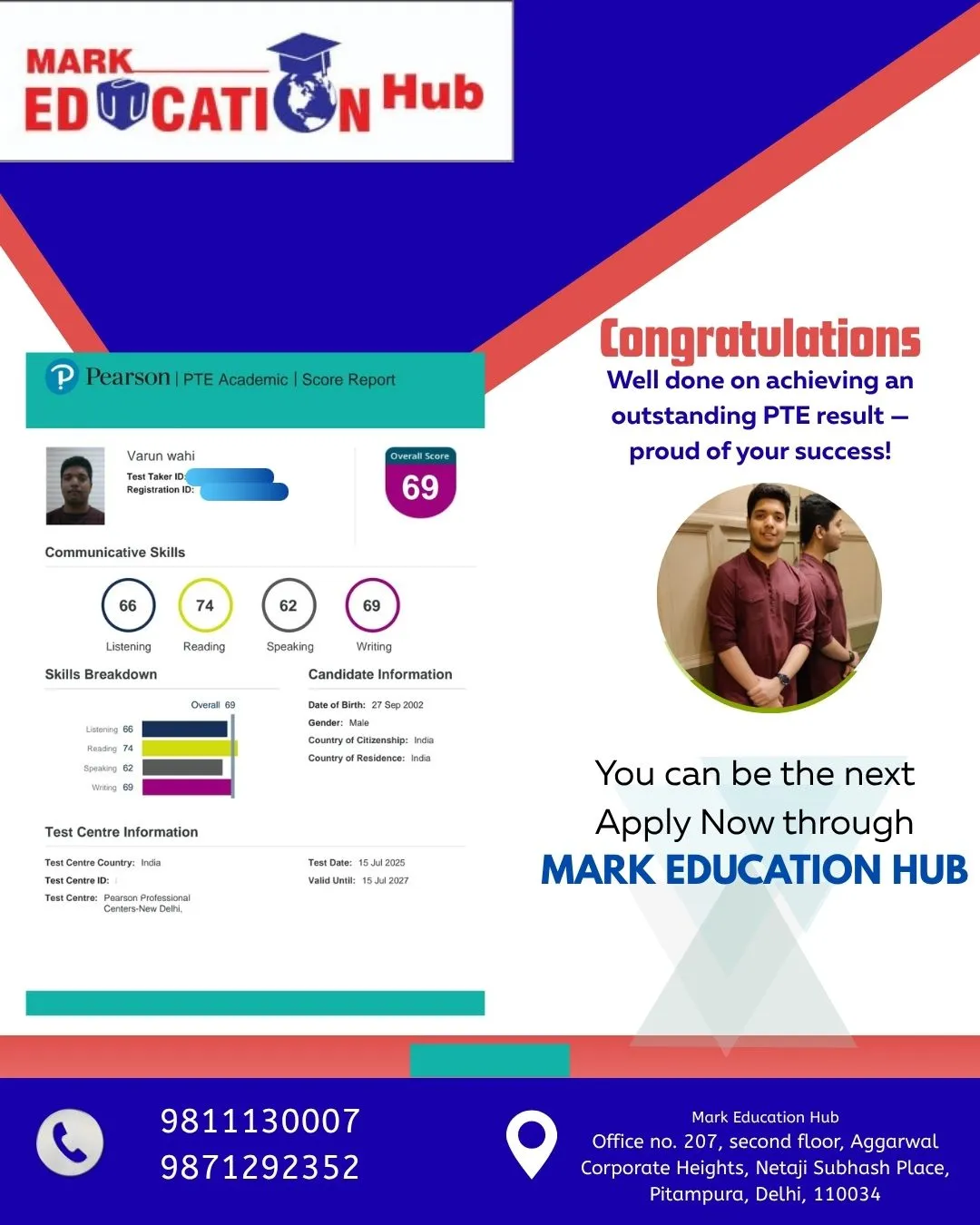 varun wahii pte result